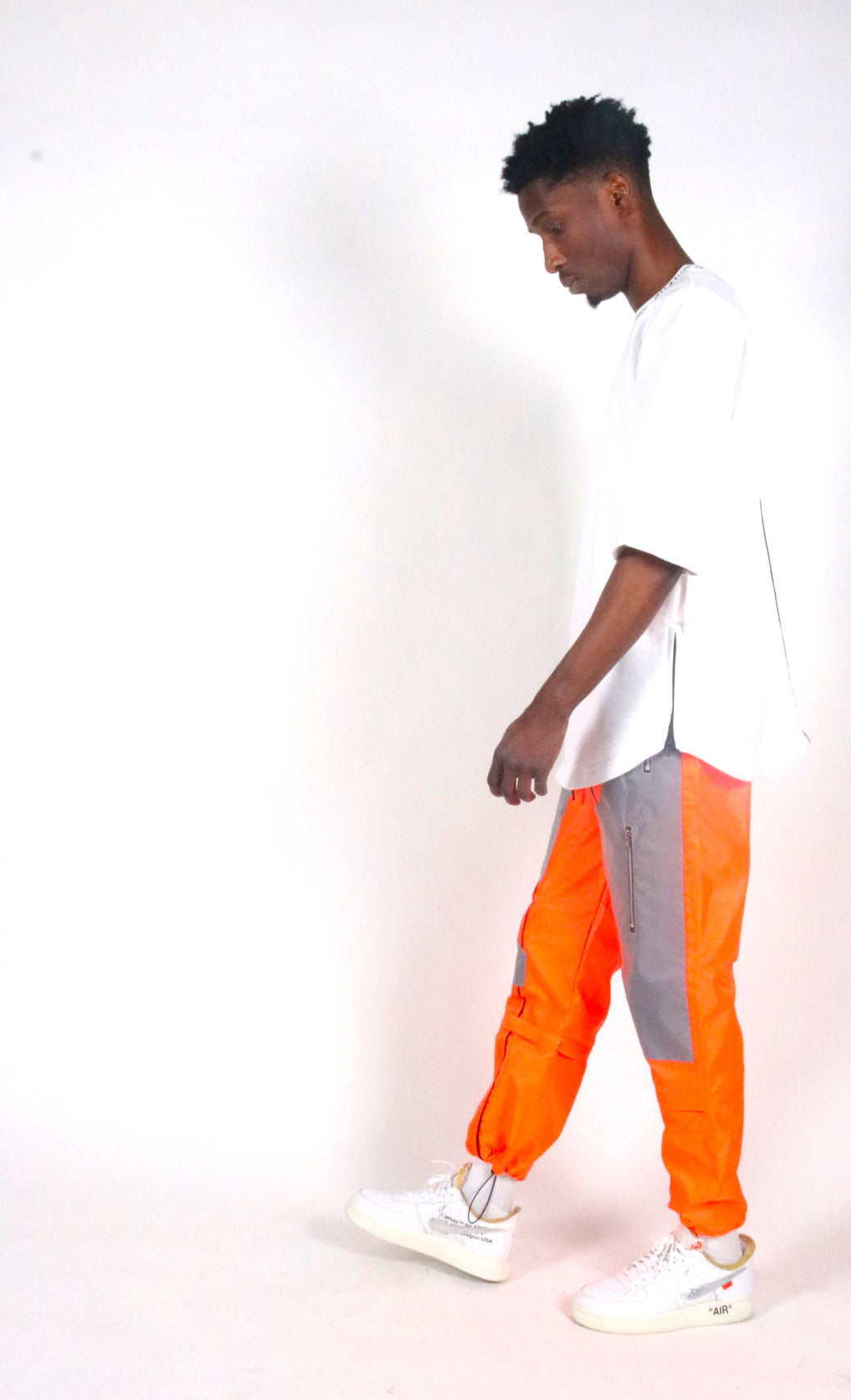 Reflective Windbreaker Pants - Orange