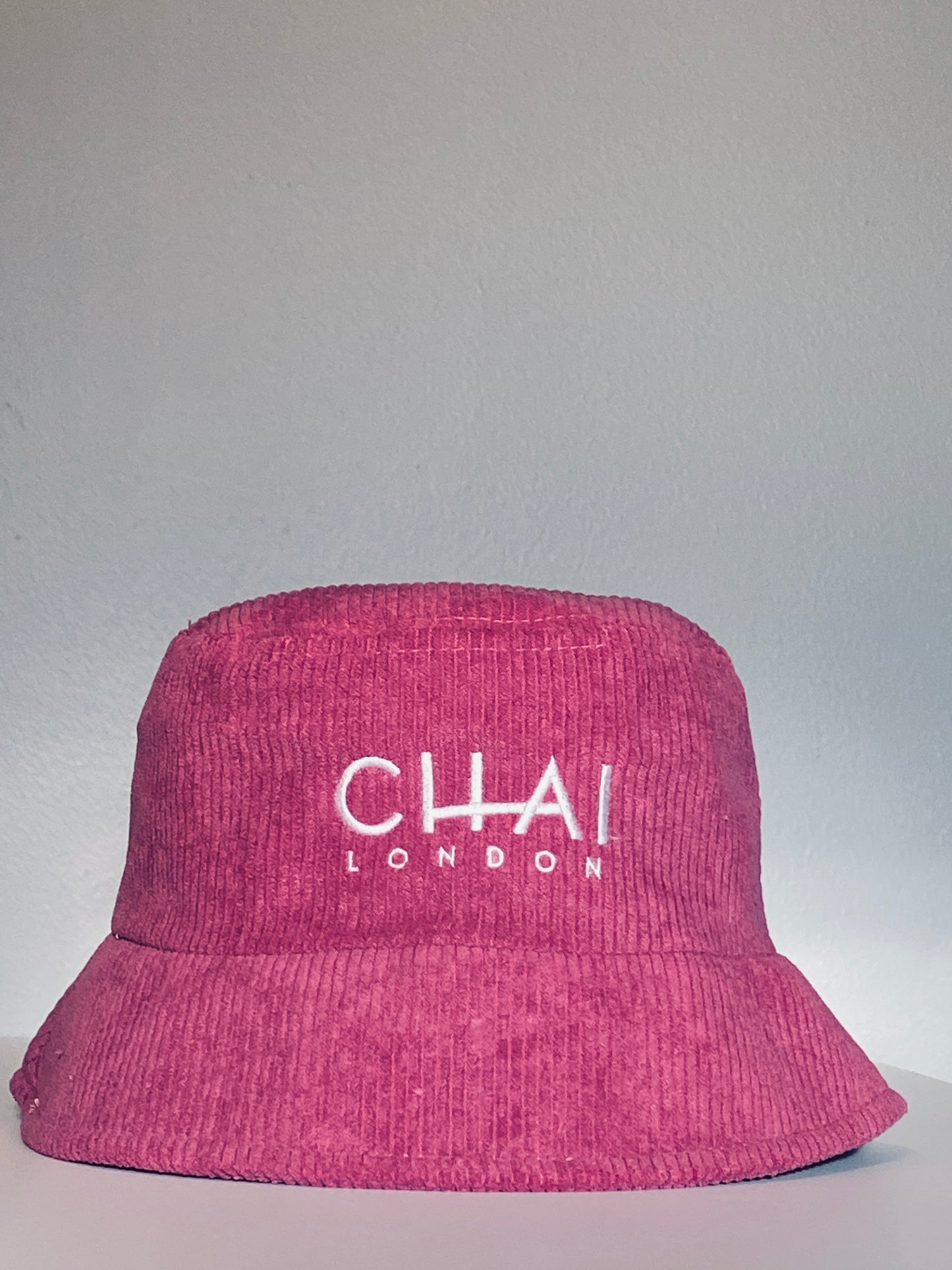Corduroy Bucket Hat with Embroidered Logo