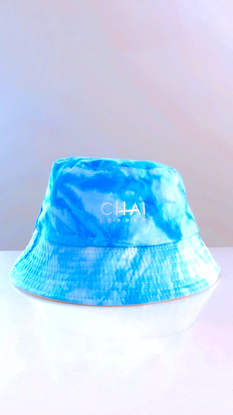 Tie Dye Blue / White Bucket Hat
