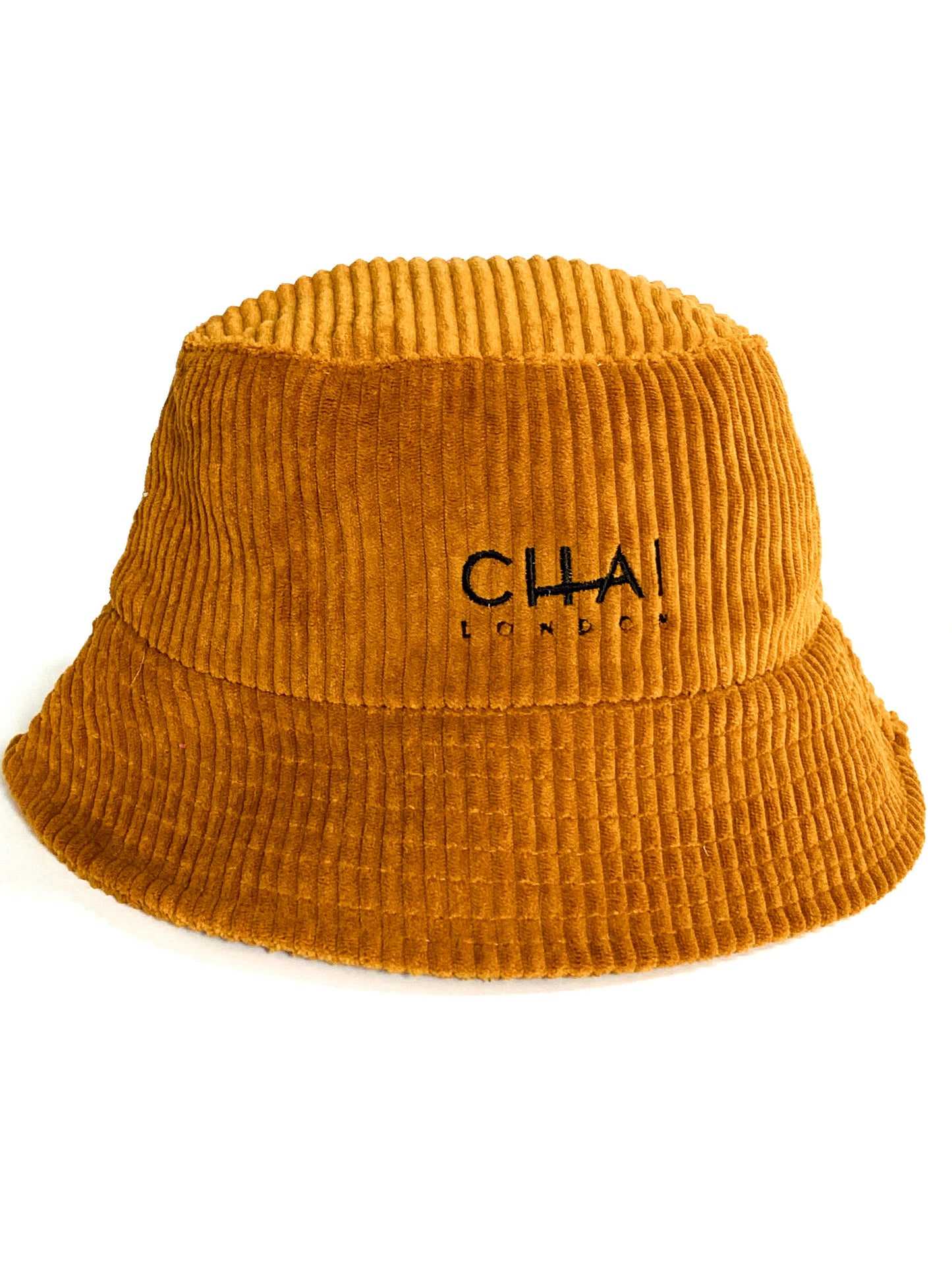 Corduroy Bucket Hat with Embroidered Logo
