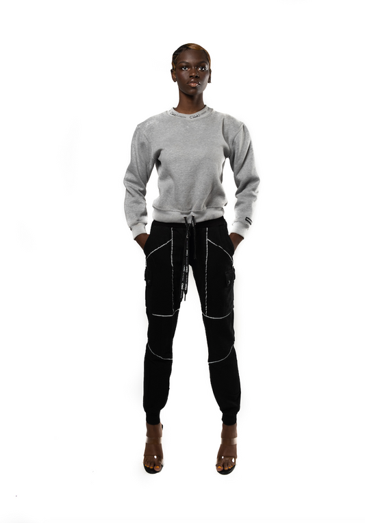 Reflective Cargo Pants - Black